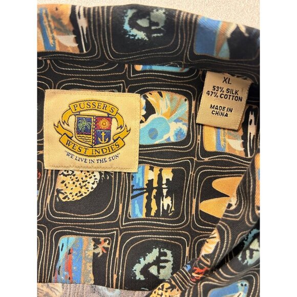 Pussers West Indies Island-Themed Print Short Sleeve size XL - Picture 4 of 7